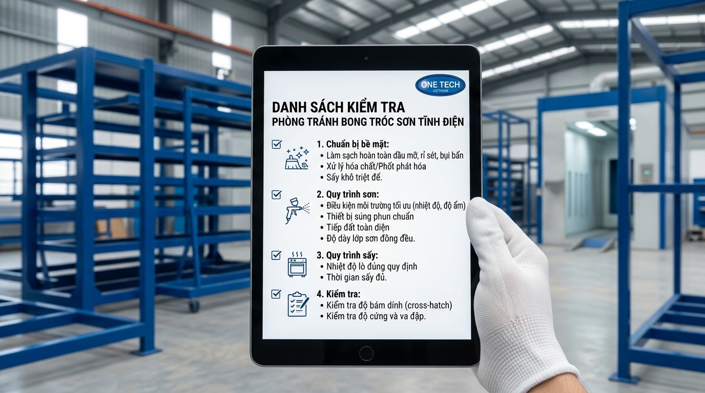 Phòng ngừa sơn tĩnh điện bị bong tróc Hải Phòng Checklist phòng ngừa sơn tĩnh điện bị bong tróc trong môi trường Hải Phòng