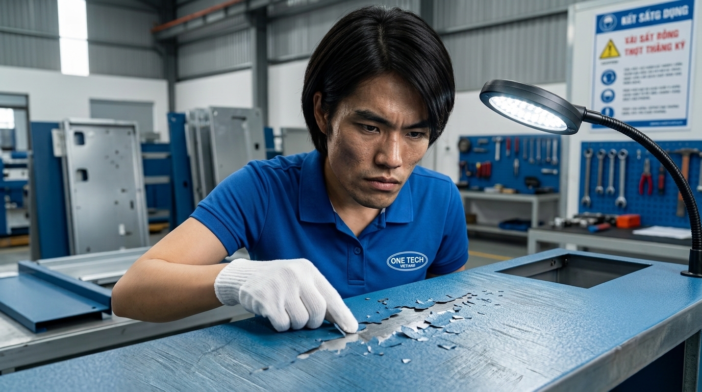 Kiểm tra sơn tĩnh điện bị bong tróc Hải Phòng Kỹ thuật kiểm tra tình trạng sơn tĩnh điện bị bong tróc tại Hải Phòng