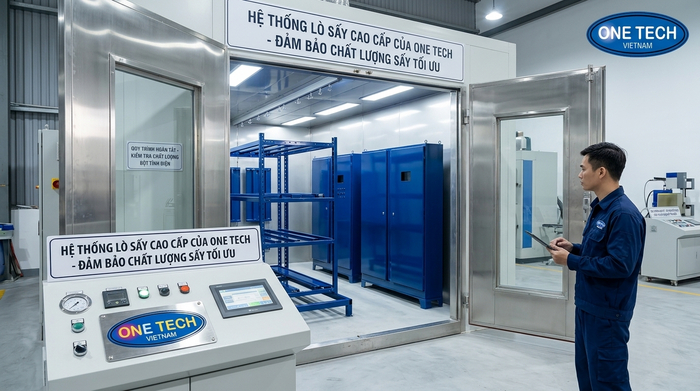Sấy nung và đóng rắn lớp sơn tĩnh điện Lò sấy đóng rắn lớp sơn tĩnh điện sau khi phun bột