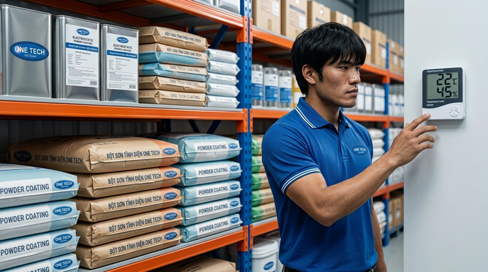 Theo dõi nhiệt độ lưu trữ bột sơn tĩnh điện trong kho