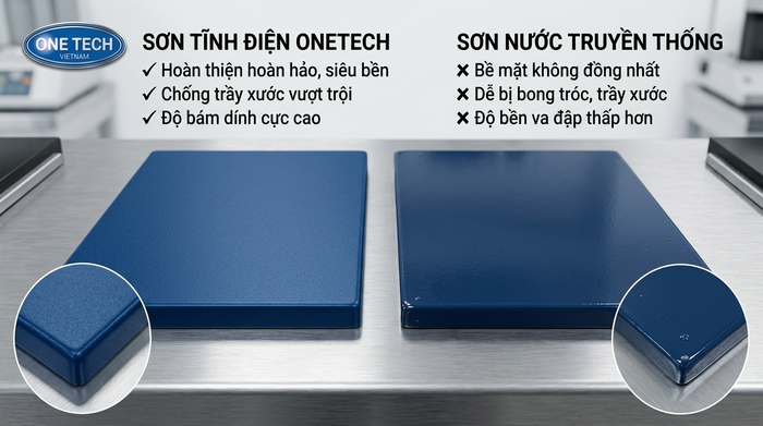 So sánh độ bền sơn tĩnh điện và sơn truyền thống trên kim loại