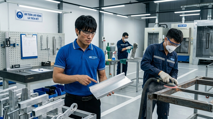 Điều kiện bề mặt trước sơn tĩnh điện Công đoạn xử lý bề mặt trước khi sơn tĩnh điện cho kim loại