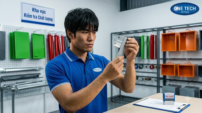 Kiểm tra thành phẩm tại địa chỉ sơn tĩnh điện uy tín Hải Phòng