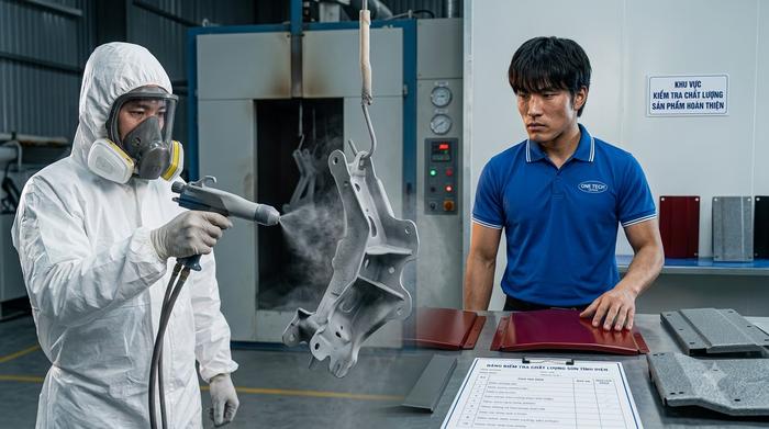 Quy trình dịch vụ sơn tĩnh điện trọn gói Hải Phòng cho chi tiết kim loại