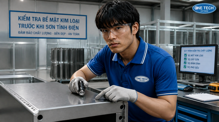 Cách chọn đơn vị sơn phủ kim loại uy tín Hải Phòng Đơn vị sơn phủ kim loại uy tín tại Hải Phòng kiểm tra bề mặt trước khi thi công