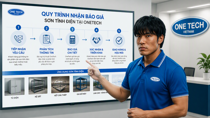 Quy trình nhận báo giá sơn tĩnh điện tại OneTech Hải Phòng
