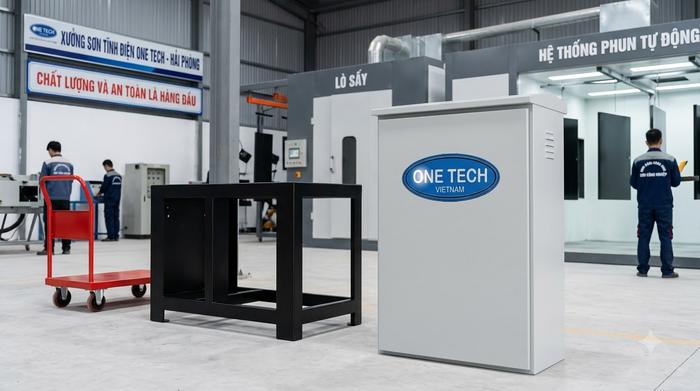 Sơn tĩnh điện vỏ tủ điện và thiết bị cơ khí cho nhà xưởng Hải Phòng