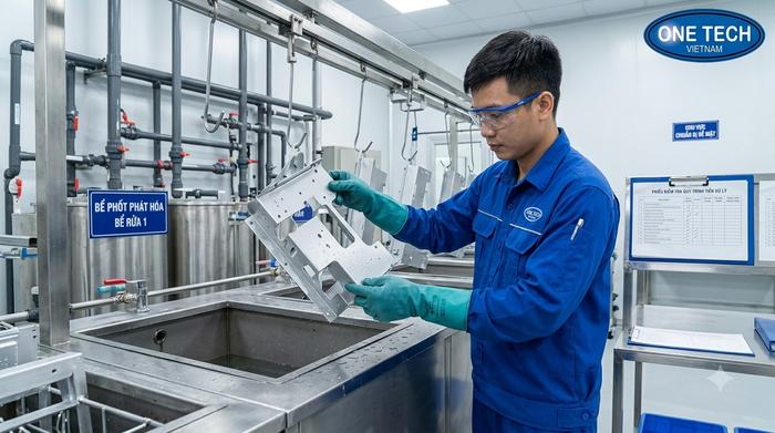 Xử lý bề mặt kim loại trước khi sơn tĩnh điện tại Hải Phòng