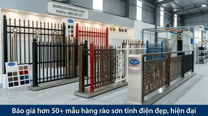 Hàng rào sắt sơn tĩnh điện cho dân dụng và công nghiệp Các loại hàng rào phù hợp sơn tĩnh điện tại Hải Phòng