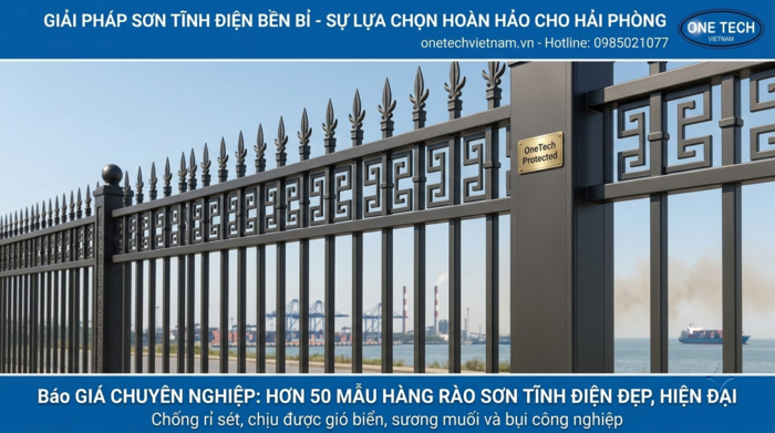 Lưu ý khi sơn tĩnh điện hàng rào ngoài trời Hải Phòng Sơn tĩnh điện ngoài trời cho hàng rào tại Hải Phòng