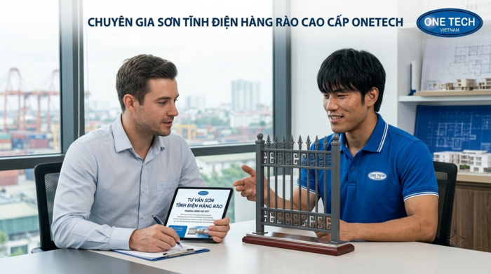 Tư vấn sơn tĩnh điện hàng rào Hải Phòng tại OneTech Liên hệ OneTech tư vấn sơn tĩnh điện hàng rào Hải Phòng