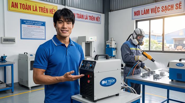 Máy phun sơn tĩnh điện mini Hải Phòng cho xưởng nhỏ Máy phun sơn tĩnh điện mini dùng trong xưởng cơ khí tại Hải Phòng