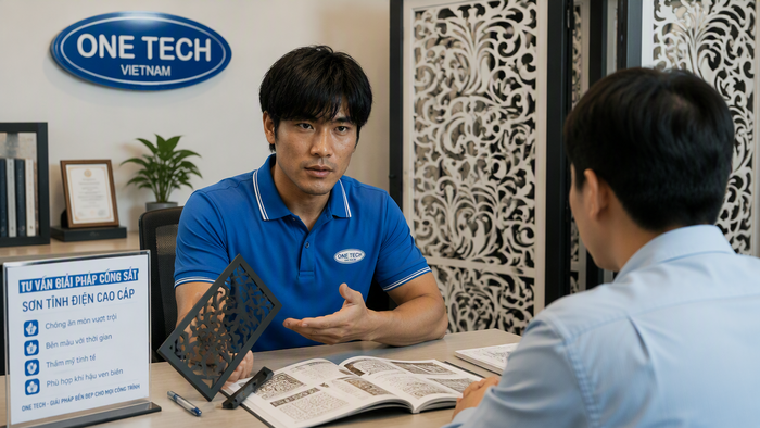 OneTech sơn tĩnh điện cửa cổng sắt Hải Phòng OneTech tư vấn sơn tĩnh điện cửa cổng sắt tại Hải Phòng