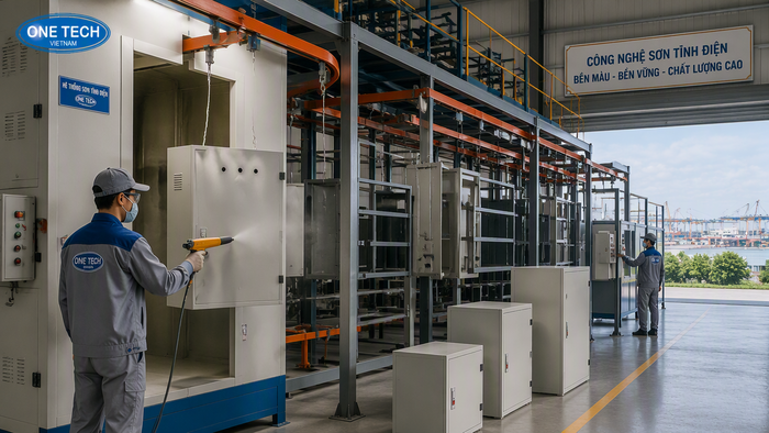 Xưởng sơn tĩnh điện gần khu công nghiệp tại Hải Phòng