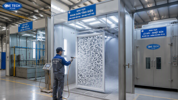 Xưởng sơn tĩnh điện kim loại Hải Phòng Xưởng sơn tĩnh điện kim loại nhận sơn cửa cổng sắt tại Hải Phòng